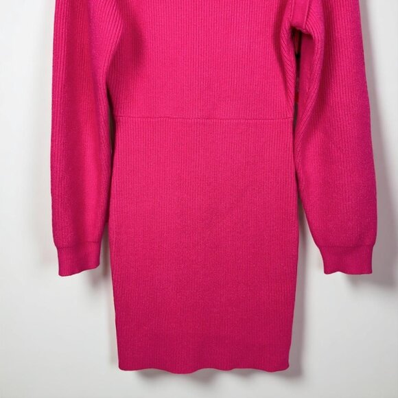 NWT Lost and Wander Mischka Mock Neck Button Bodycon Sweater Mini Dress - Picture 5 of 5